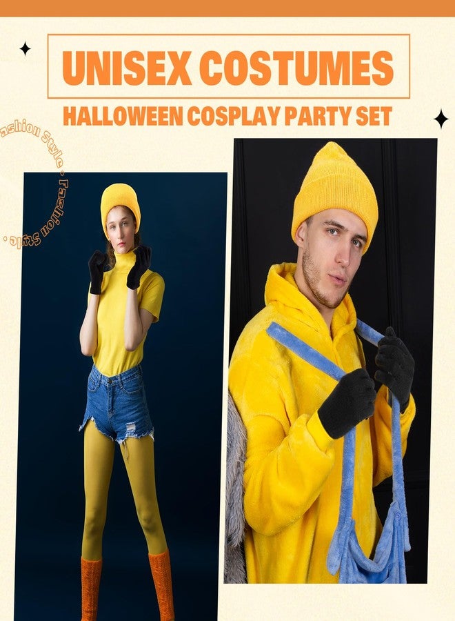 ShinyMatch Halloween Cosplay Funny Beanie Hat and Gloves Character Park Knit Hat Warm Winter Cap for Women Men - Image 2